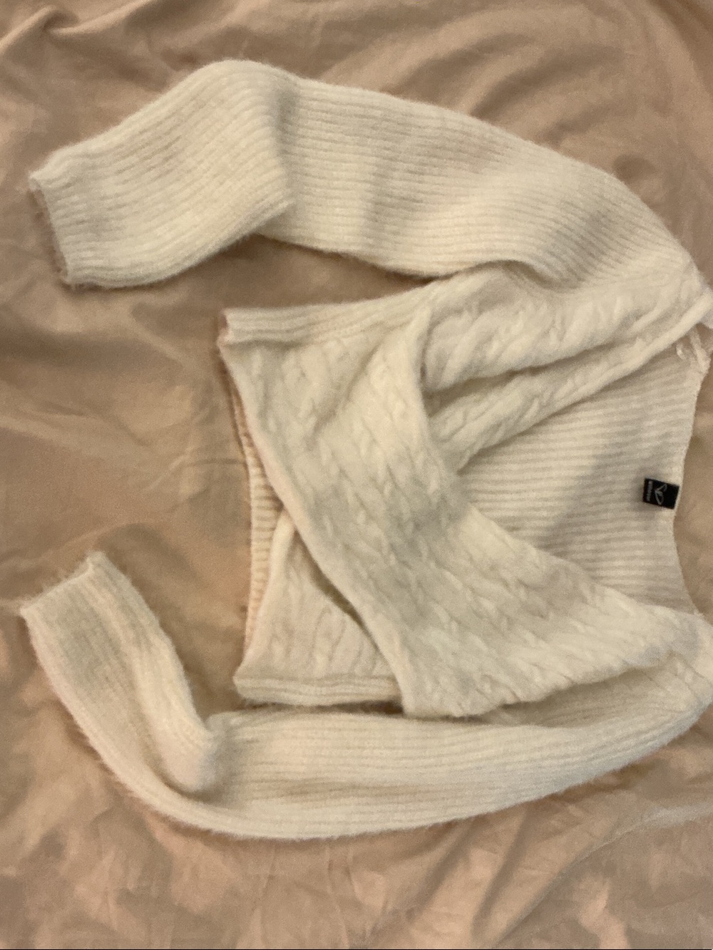Windsor Cream Cable-Detail Scoop-Neck Sweater